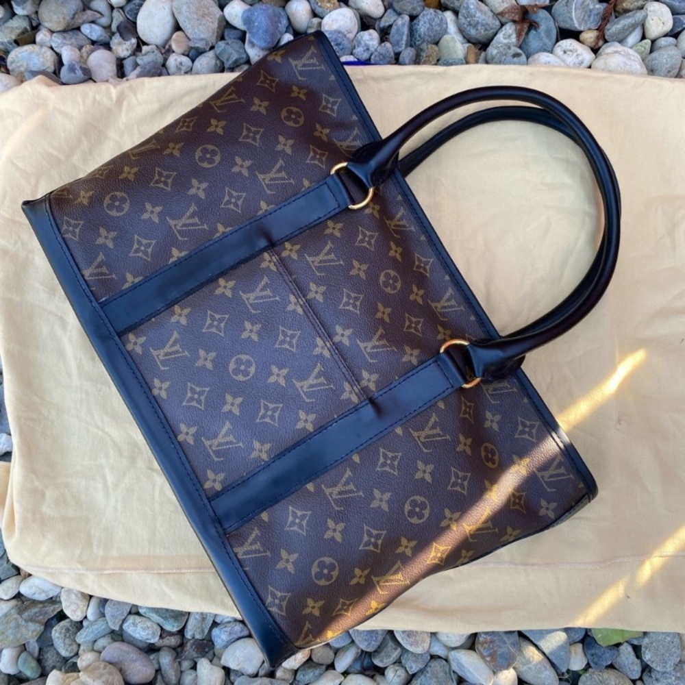 🌺NEW BLACK VACHETTA(not custom paint)🌺AUTH LOUIS SAC WEEKEND SHOPPING BAG 🎉 - Picture 4 of 17